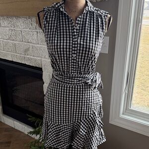 Express Black and White Checkered Mini Dress